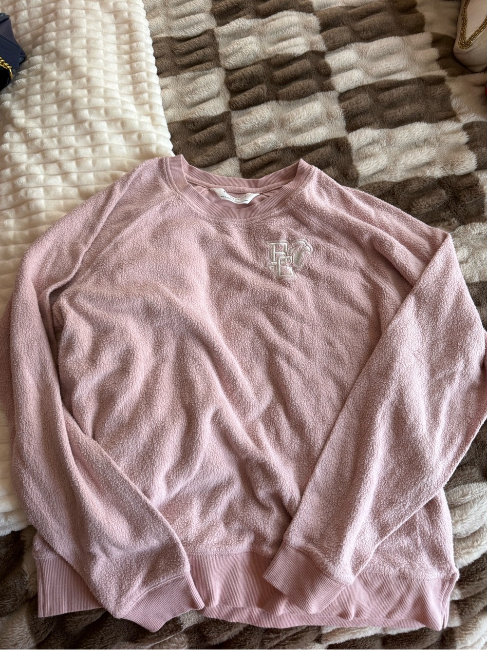 BGSU Pink Plush Pullover Sweatshirt